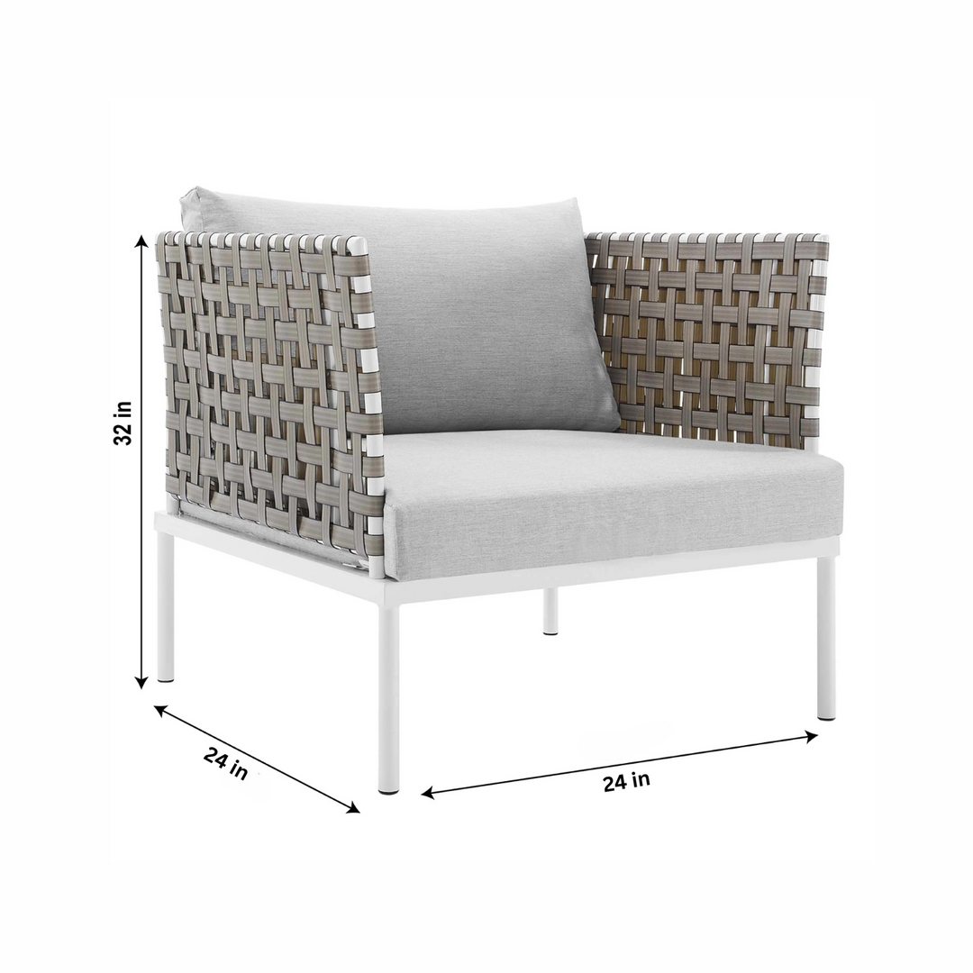 Finds Outdoor Patio Seating Set 2 Chairs and 1 Table Set (White) Braided & Rope