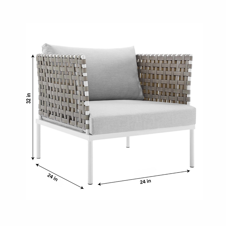 Finds Outdoor Patio Seating Set 2 Chairs and 1 Table Set (White) Braided & Rope