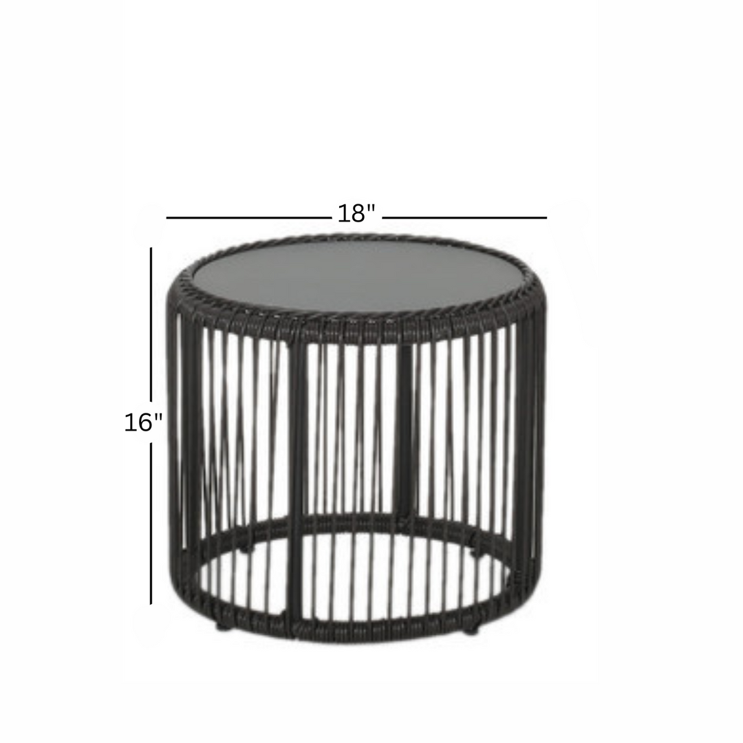 Geeks Outdoor Patio Seating Set 2 Chairs and 1 Table Set (Black) - Coffee Table Sets