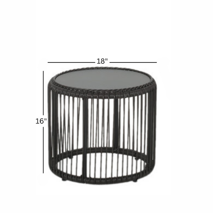 Geeks Outdoor Patio Seating Set 2 Chairs and 1 Table Set (Black) - Coffee Table Sets