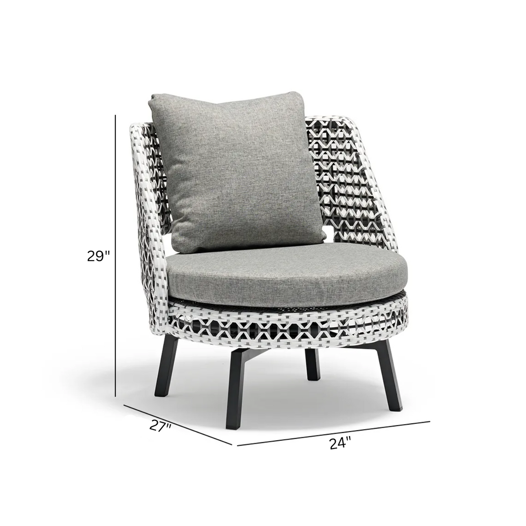 Bufil Outdoor Garden Balcony Sofa Set 2 Seater,2 Single seater and 2 Center Table Set (Grey)