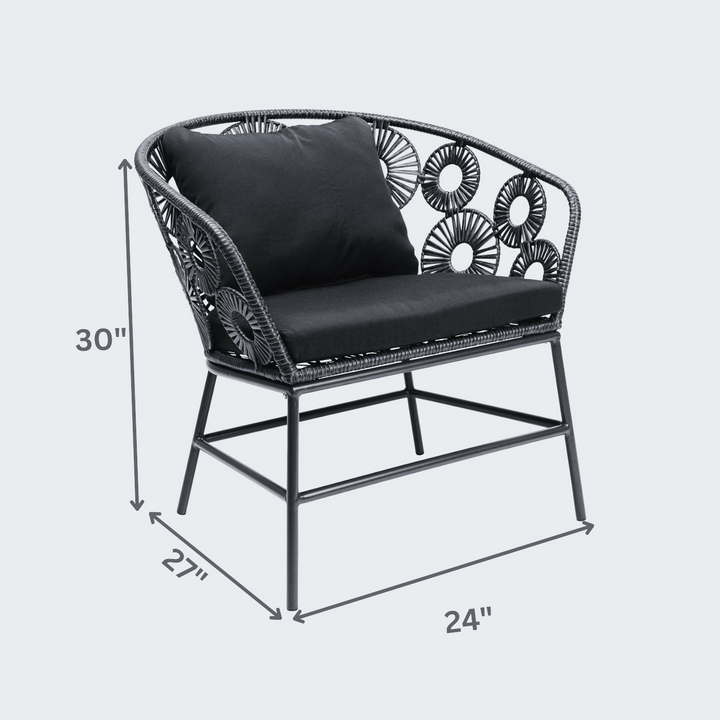 Marsh Outdoor Sofa Set 2 Seater, 1 Single Seater and 1 Center Table Set (White)