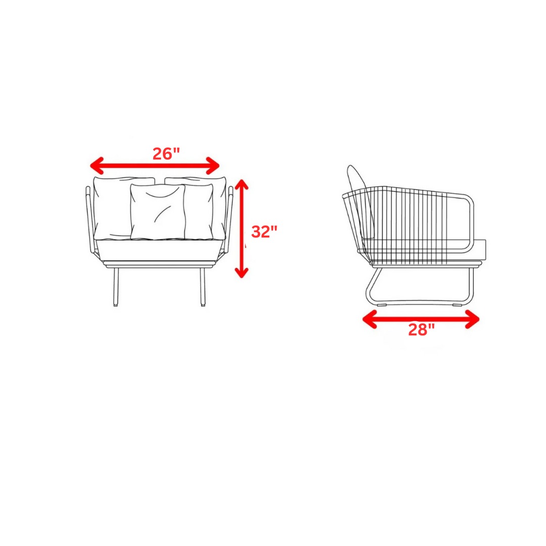 Hancy Outdoor Sofa Set 6 Seater , 2 Ottoman and 1 Center Table + 1 side table Set  (Tan + Beige) Braided & Rope