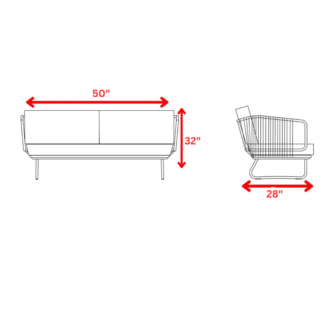 Hancy Outdoor Sofa Set 6 Seater , 2 Ottoman and 1 Center Table + 1 side table Set  (Tan + Beige) Braided & Rope