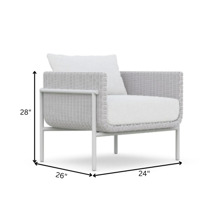 Kreios Outdoor Garden Balcony Sofa Set 2 Seater, 2 Single seater and 1 Center Table With 1 Side Table Set (White)