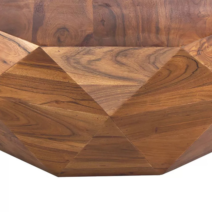 Amira Triangle Pattern Sheesham Wood Coffee Table for Living Room