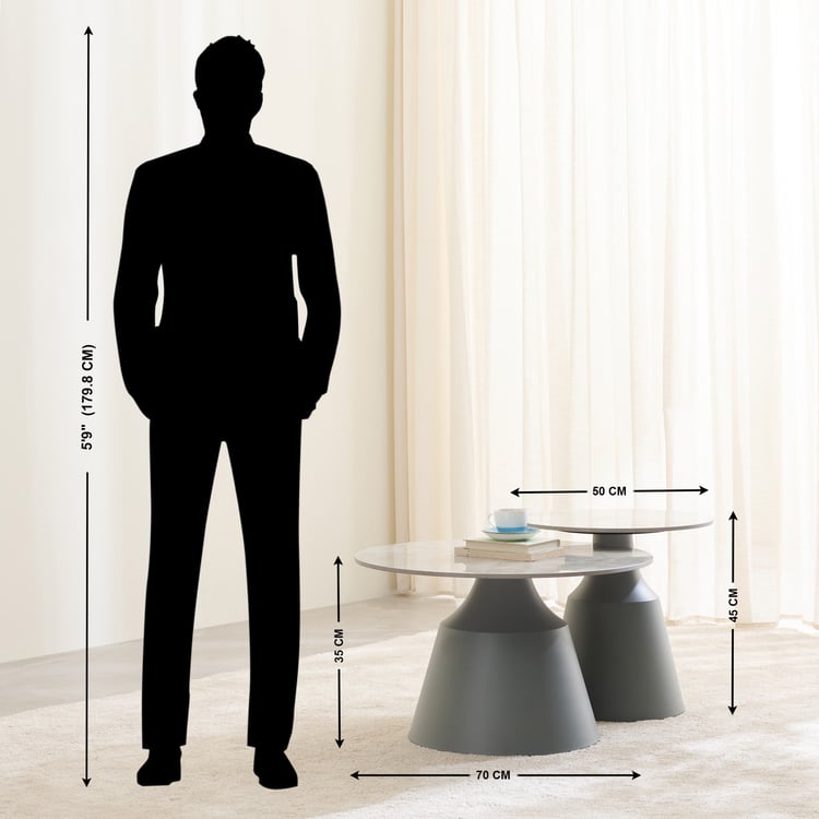Arkhip Metal Coffee Table Set for Living Room
