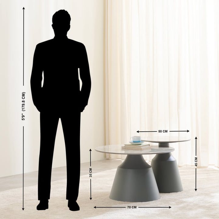 Arkhip Metal Coffee Table Set for Living Room