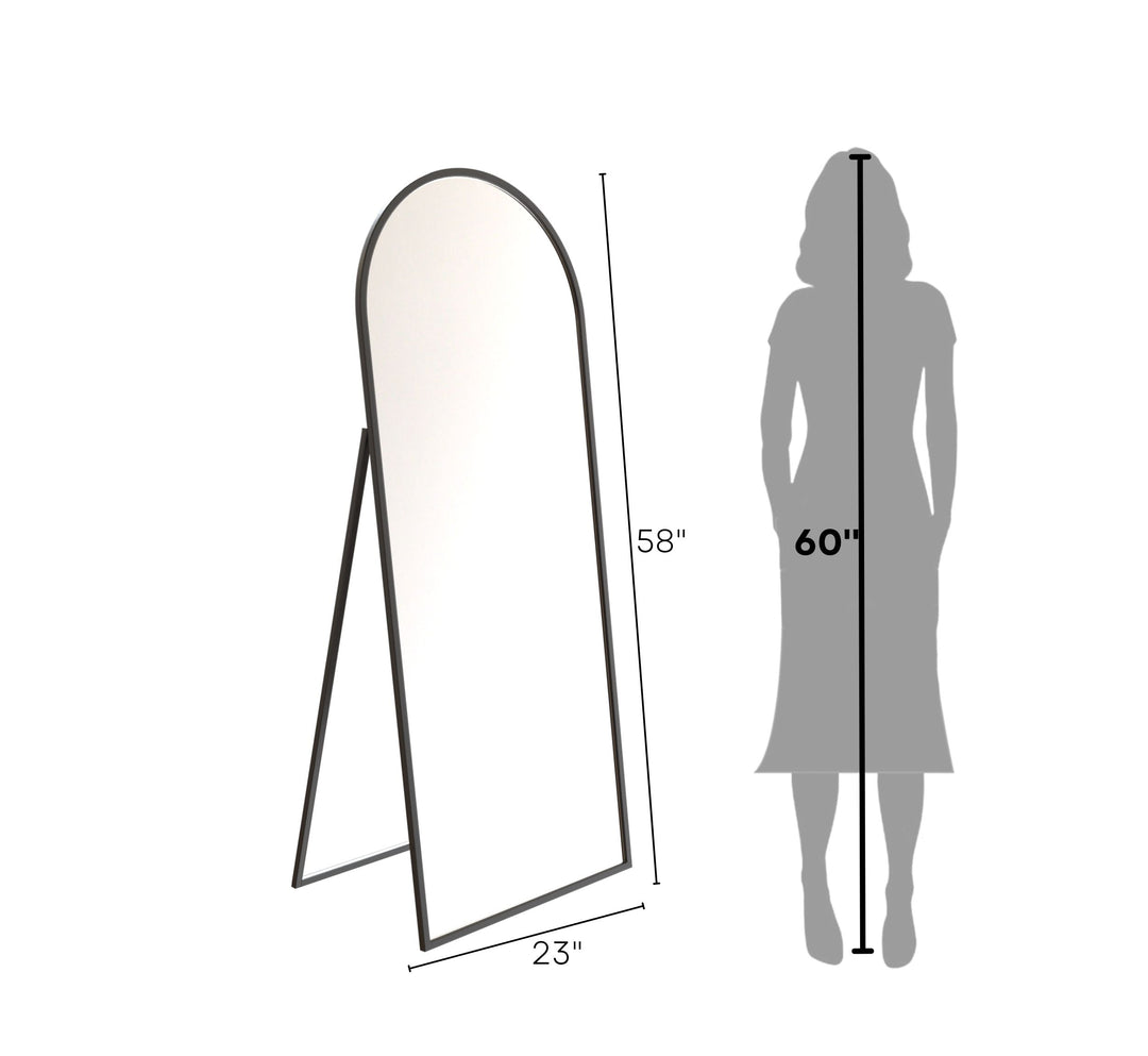 Ishita Arched Metal Floor Mirror With Stand Mirrors