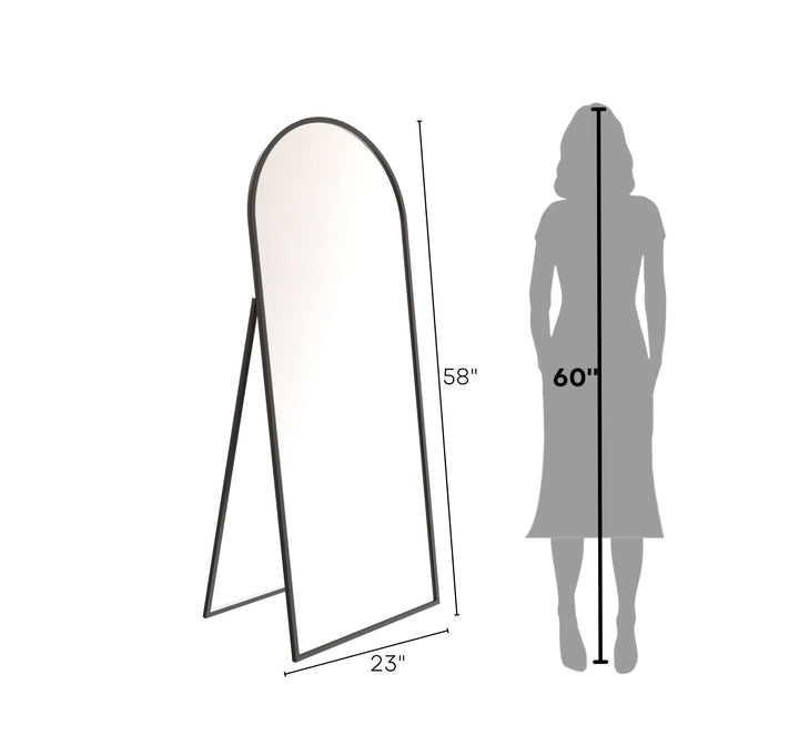 Ishita Arched Metal Floor Mirror With Stand Mirrors