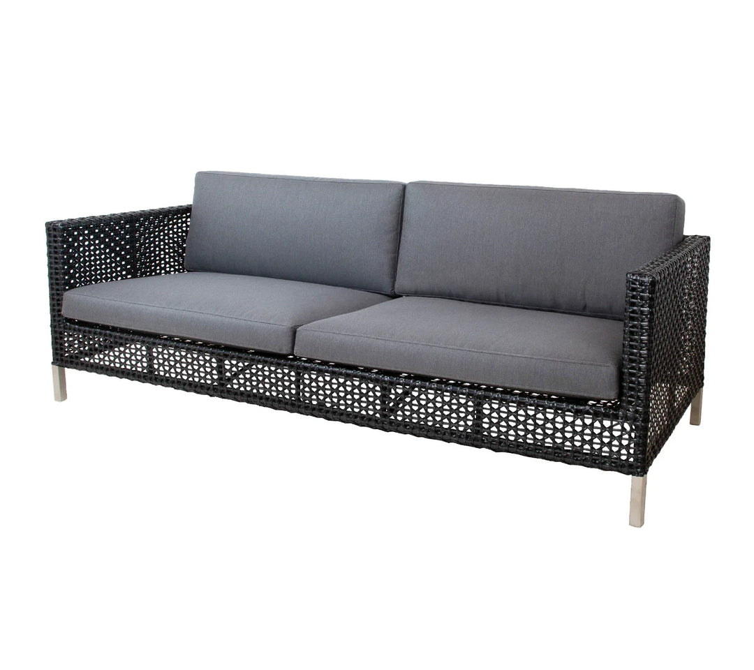 Stepan Outdoor Garden Balcony Sofa Set 2 Seater, 2 Single seater Set (Dark Grey)