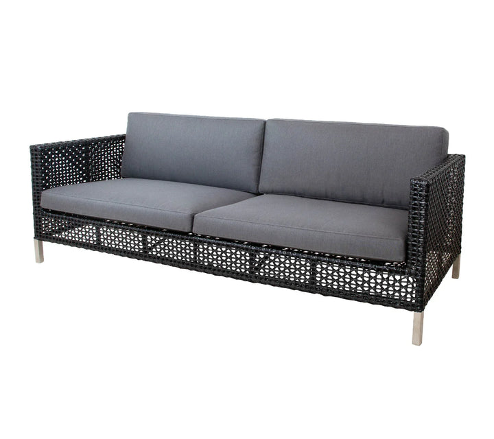 Stepan Outdoor Garden Balcony Sofa Set 2 Seater, 2 Single seater Set (Dark Grey)