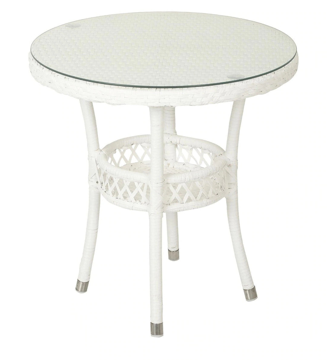 Gus Outdoor Patio Seating Set 2 Chairs and 1 Table Set (White)