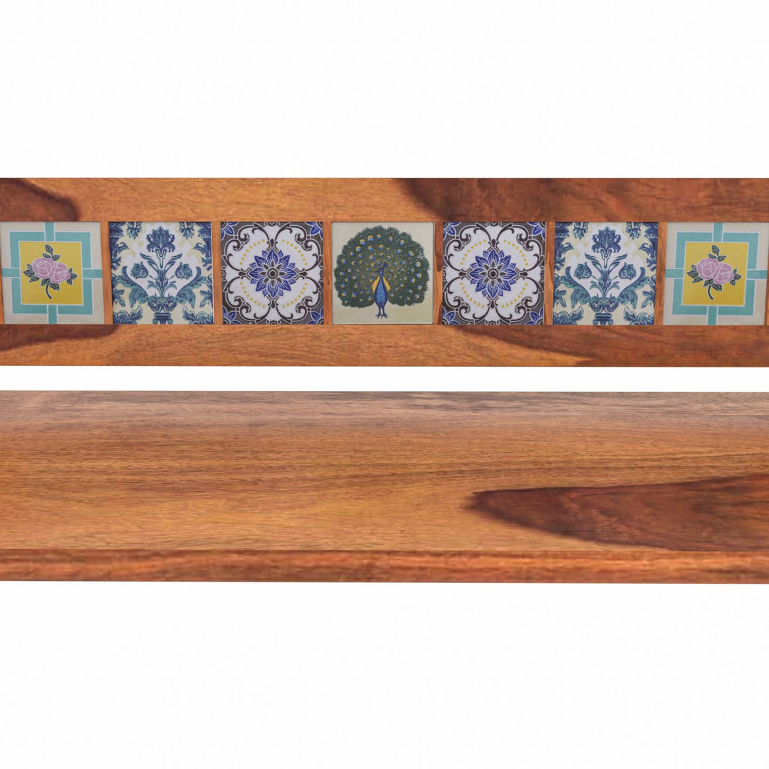 Laisha Melodious Multiple Tile Fitted Handmade Wooden Swing for Home
