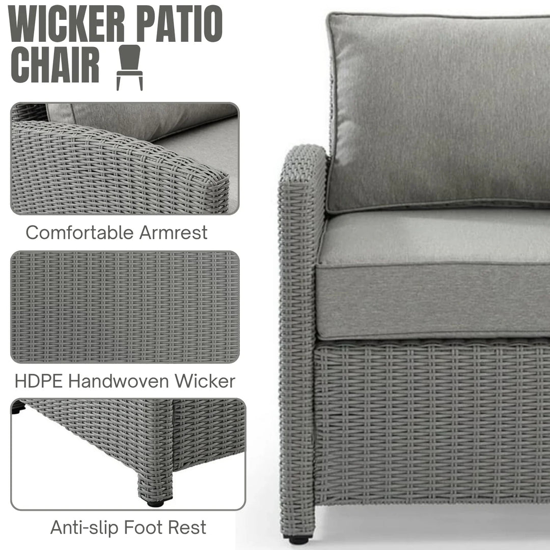 Londyn L-Shape Outdoor Wicker Sofa Set