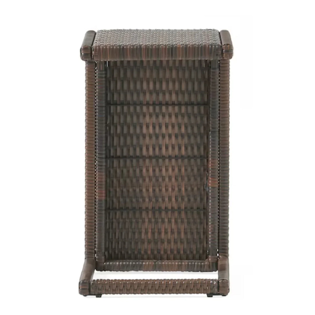 Ronke Outdoor Rattan Wicker Lounge Chairs Set of 2 with Matching Side Table