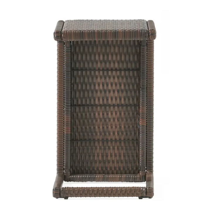 Ronke Outdoor Rattan Wicker Lounge Chairs Set of 2 with Matching Side Table