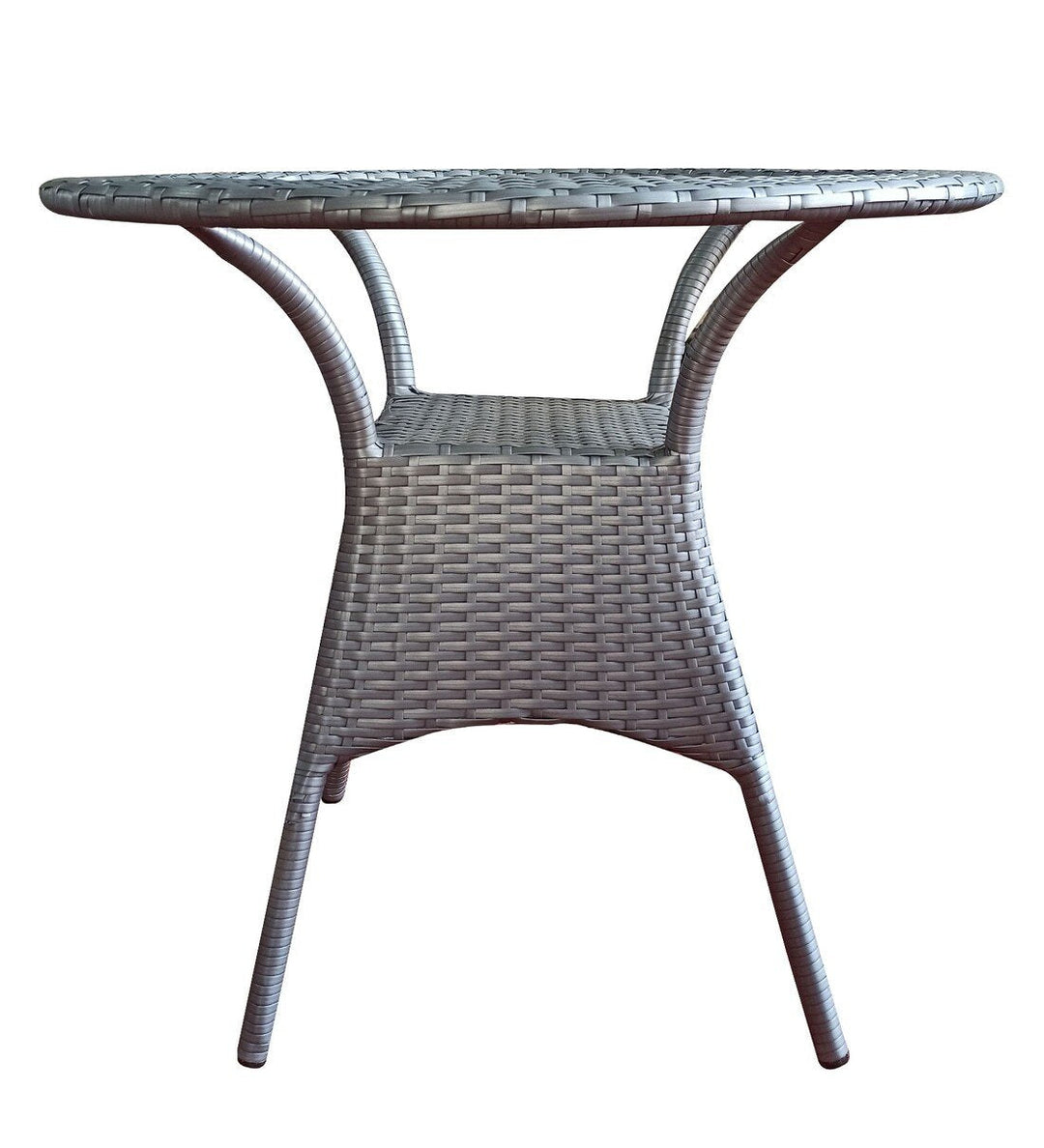 Mishka Outdoor Patio Seating Set 4 Chairs and 1 Table Set (Silver)