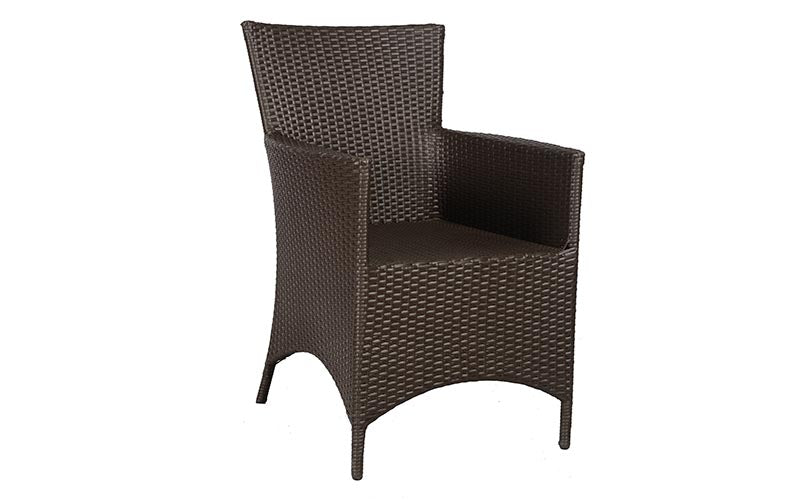 Kaddu Outdoor Patio Seating Set 4 Chairs and 1 Table Set (Dark Brown)