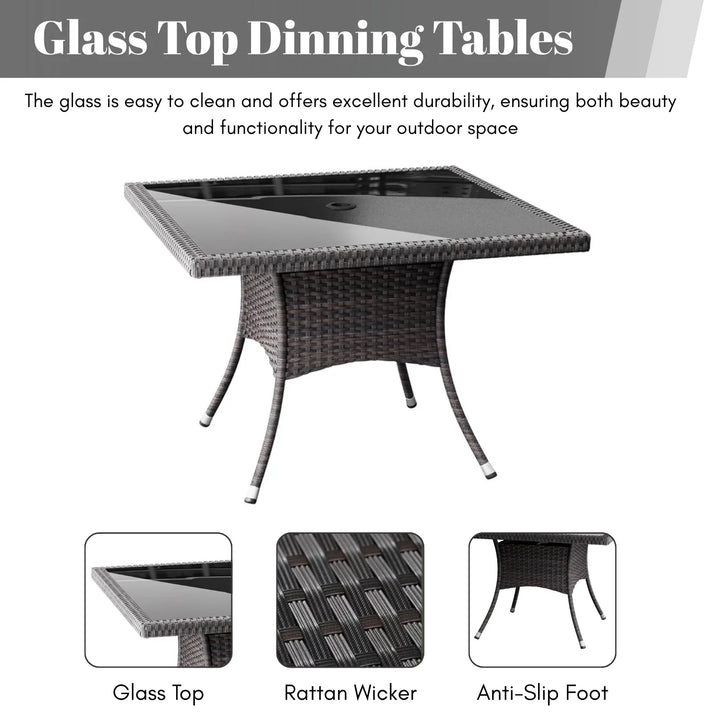 Hansika 10-Piece Outdoor Patio Rattan Dining Set