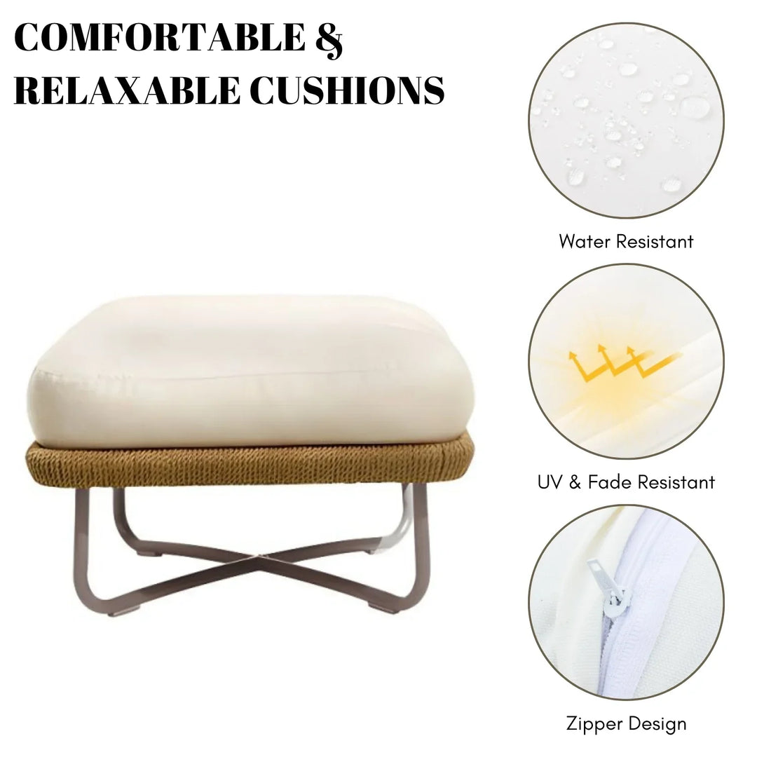 Salsabil Outdoor All-Weather Rope Ottoman