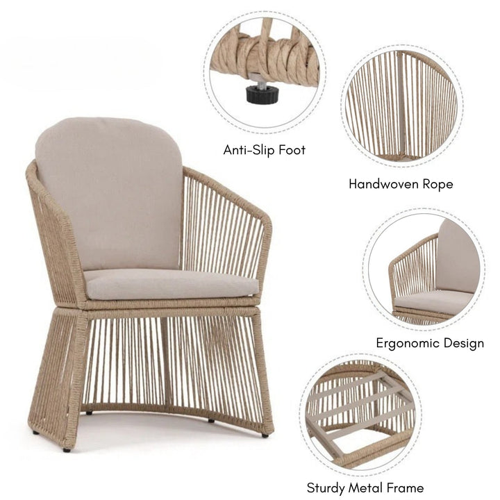 Soledad 2-Piece Outdoor Rope Patio Chairs