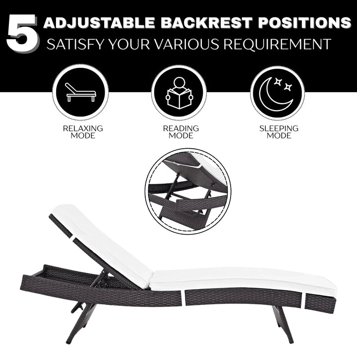 Hilda Outdoor Rattan Wicker Chaise Lounger For Poolside