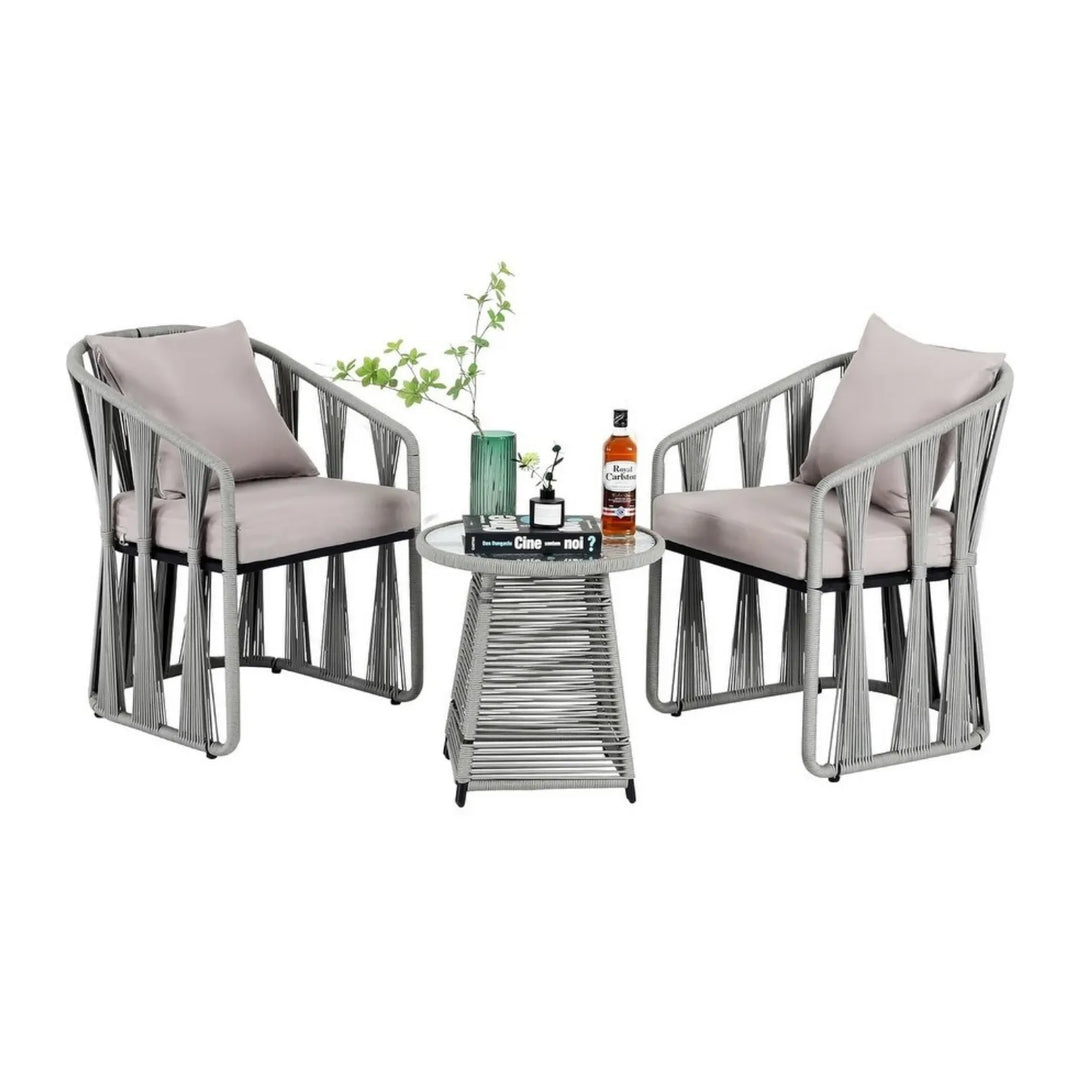 Fallon Outdoor Rope 3-Piece Patio Set