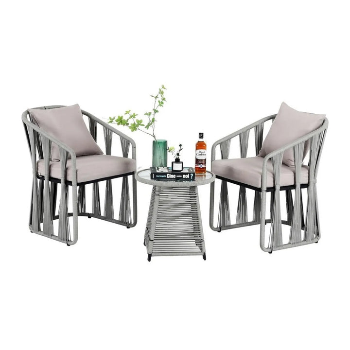 Fallon Outdoor Rope 3-Piece Patio Set