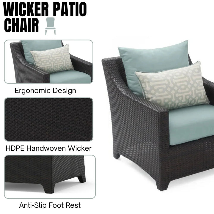 Araceli All Weather Outdoor Wicker Garden L-Shape Sectional Conversation Set