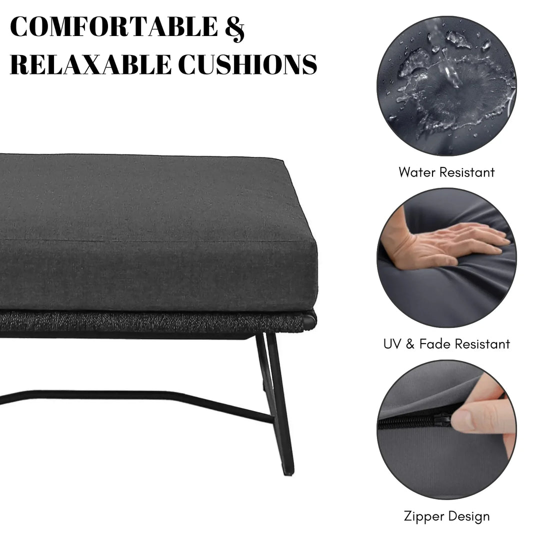 Rabab Outdoor All-Weather Rope Ottoman