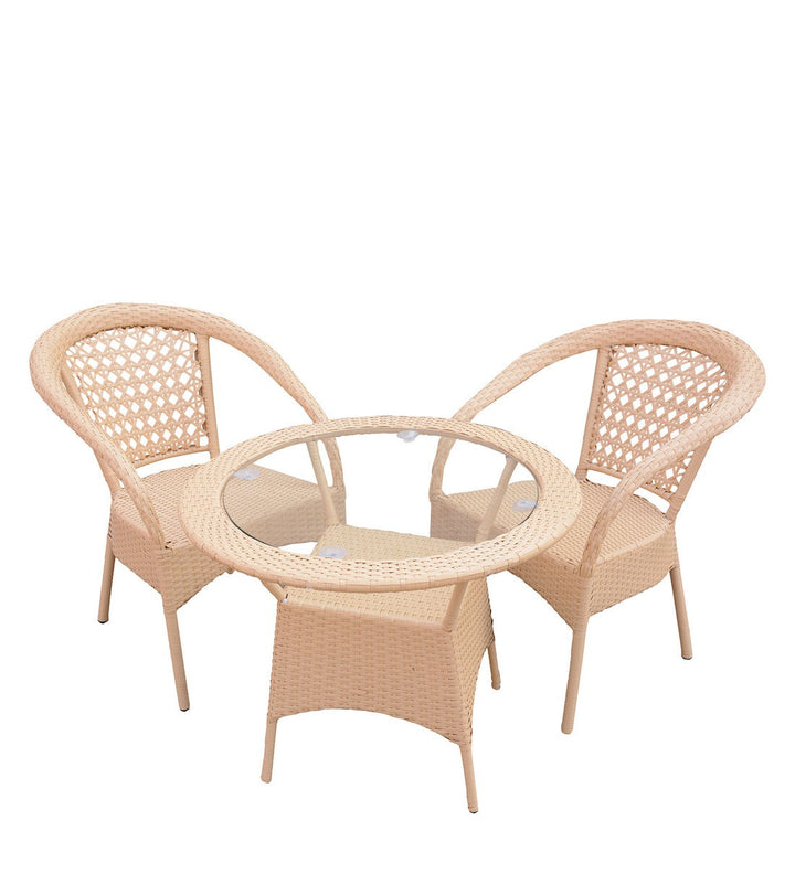Appu Outdoor Patio Seating Set 2 Chairs and 1 Table Set