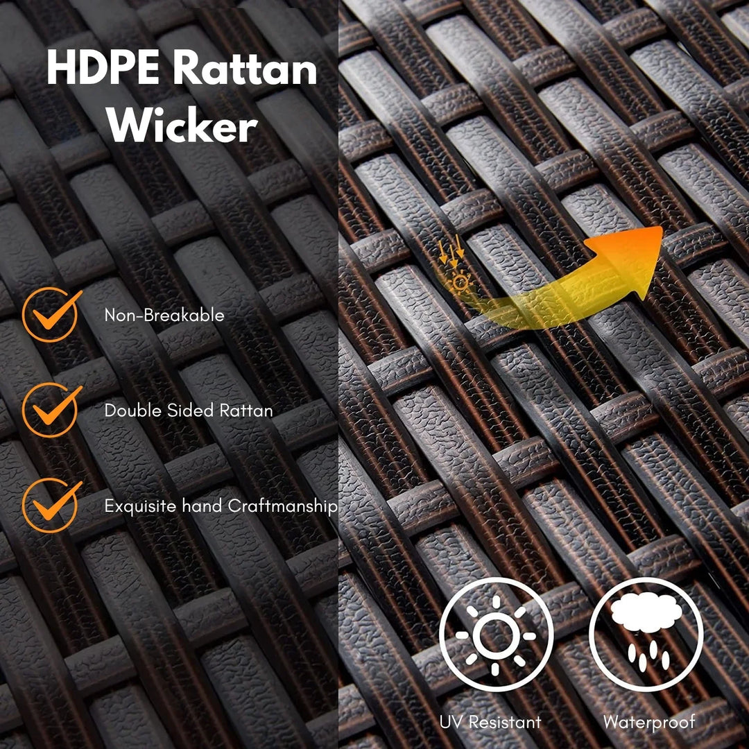 Thembi 9-Piece Outdoor Rattan Wicker Square Dining Set