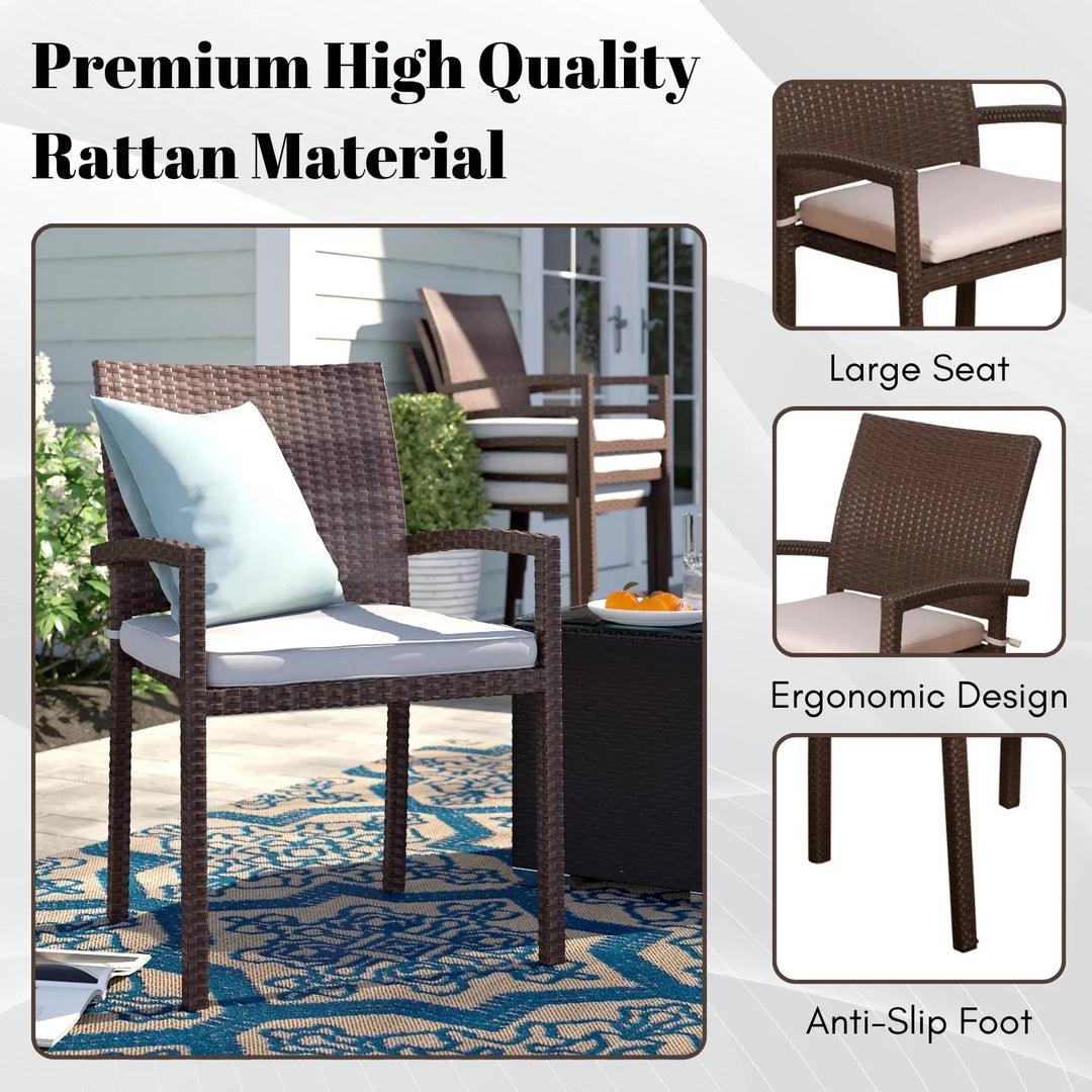 Avery 1-Piece Outdoor Rattan Wicker Patio Dining Chair