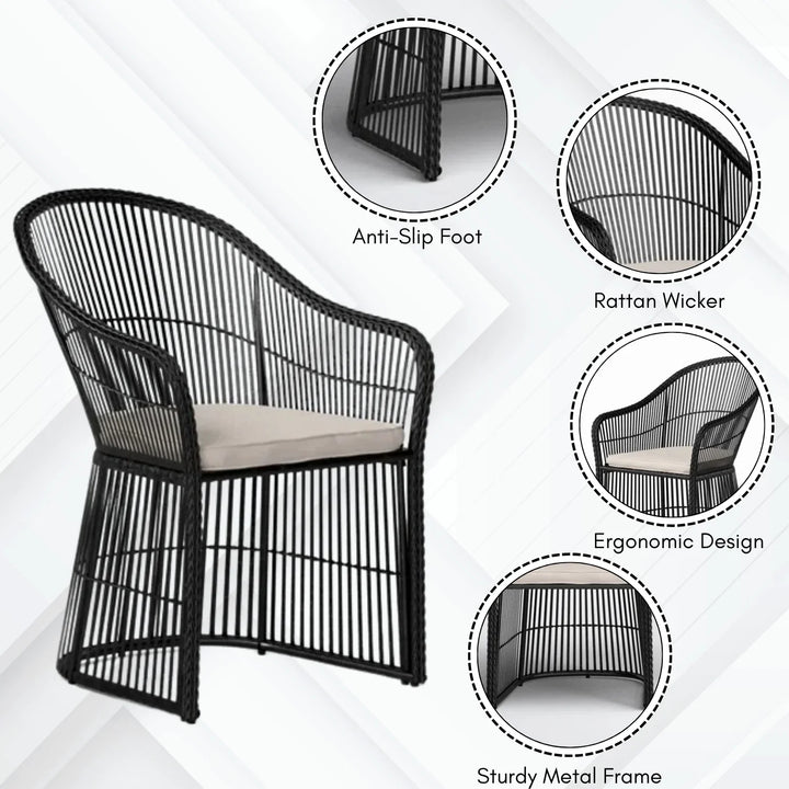 Freya 3-Piece Outdoor Rattan Wicker Patio Set