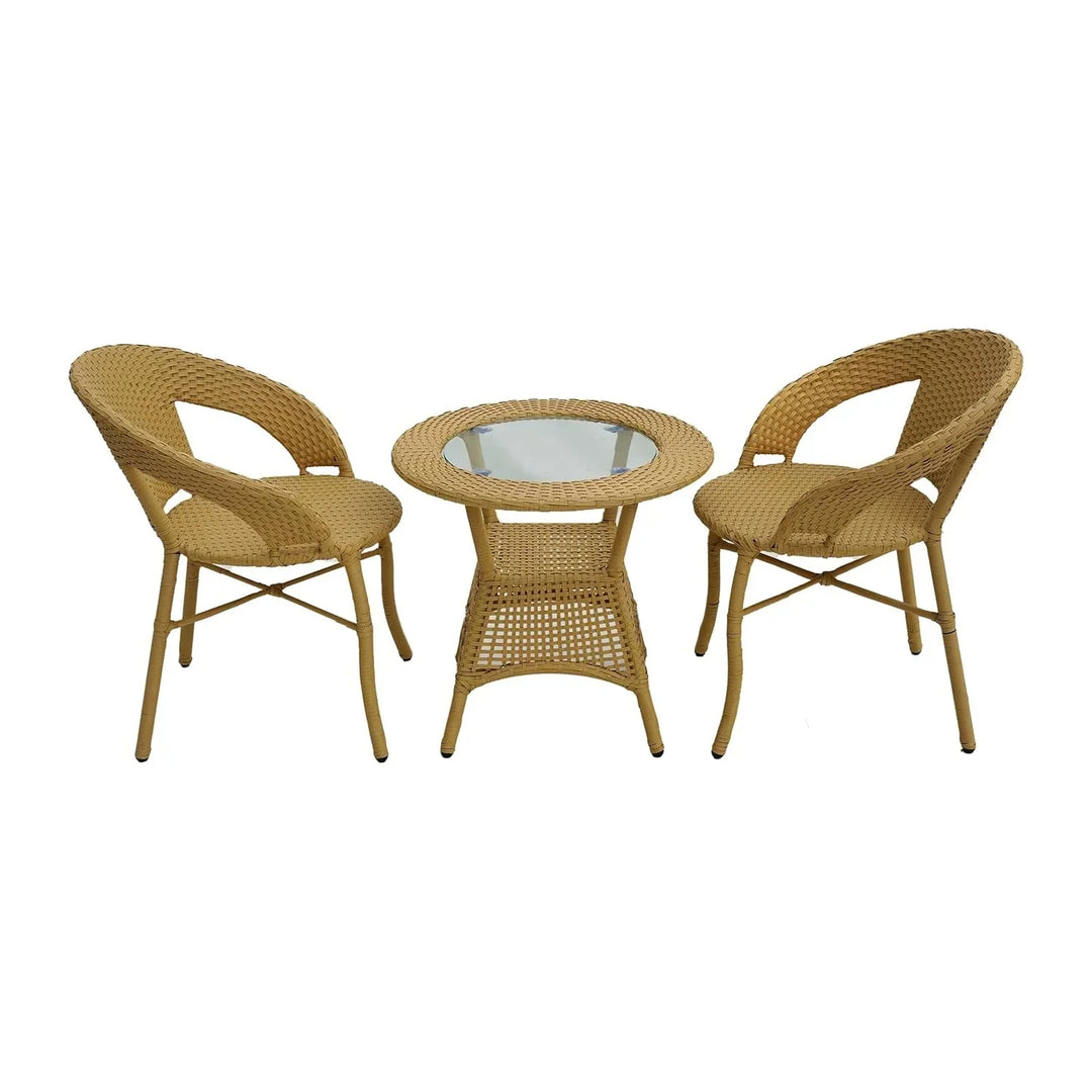 Reem 3-Piece Outdoor Rattan Wicker Patio Bistro Set