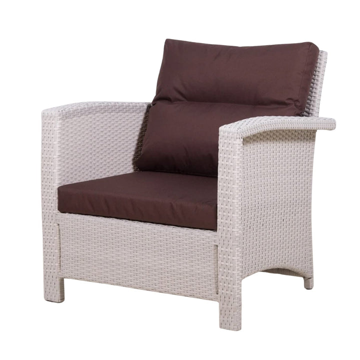 Ghada Outdoor All-Weather Wicker Single Seater Sofa