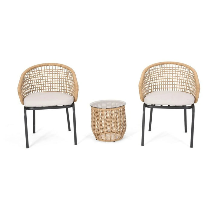 Clementine 3 Piece Garden Outdoor Rope Patio Set