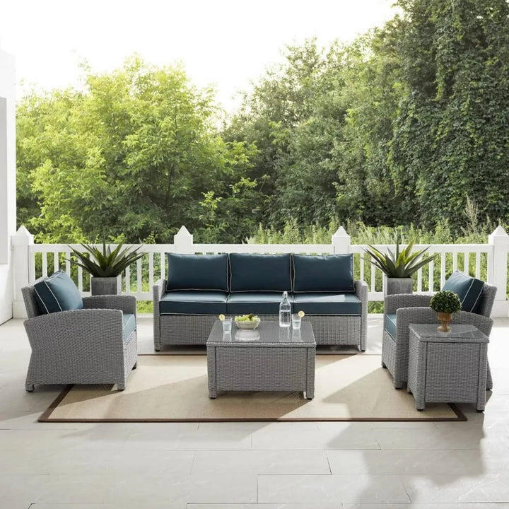 Ulani Outdoor Wicker 5-Seater Sofa Set