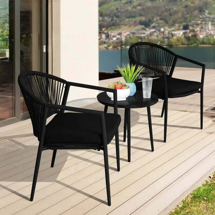 Celia 3 Piece Garden Outdoor Rope Patio Set