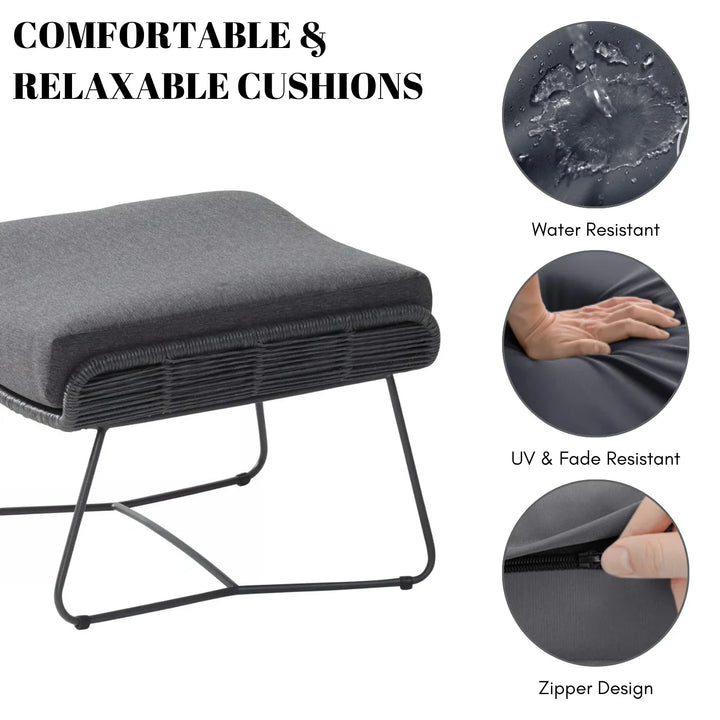 Maha Outdoor All-Weather Rope Footstool