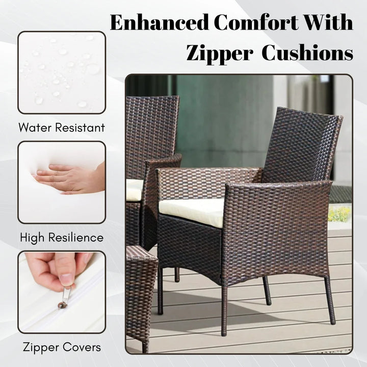 Anisa 4-Piece Outdoor Rattan Wicker Patio Dining Chairs