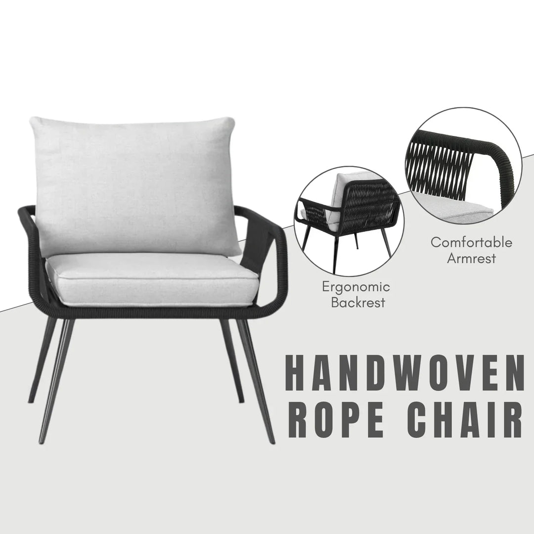 Catalina 3-Piece Rope Patio Set - Perfect for Outdoor Entertaining