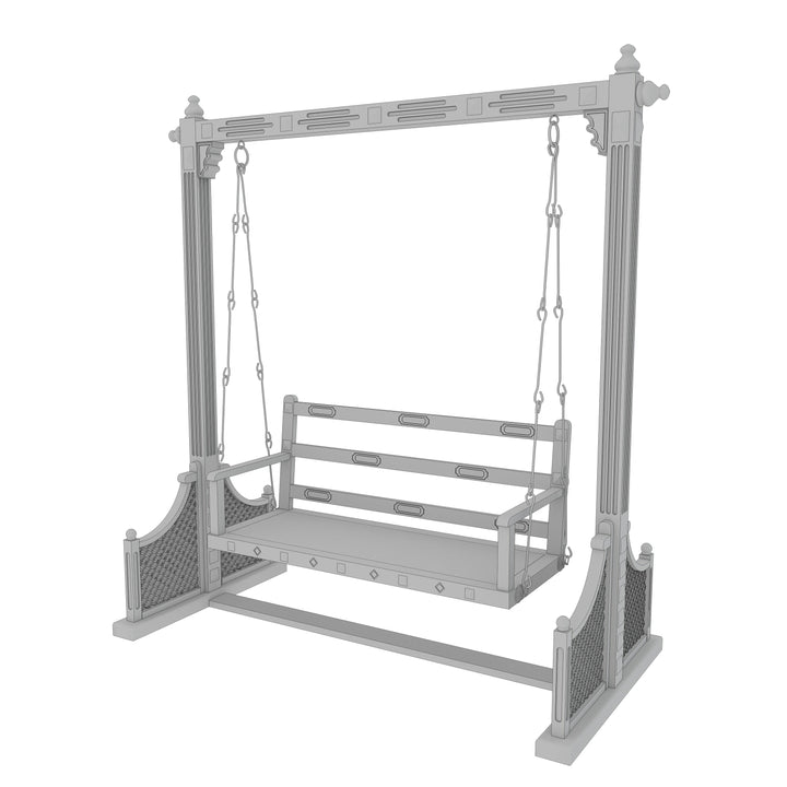 Ishita Vintage Southern Dark Finished Wooden Handmade Swing
