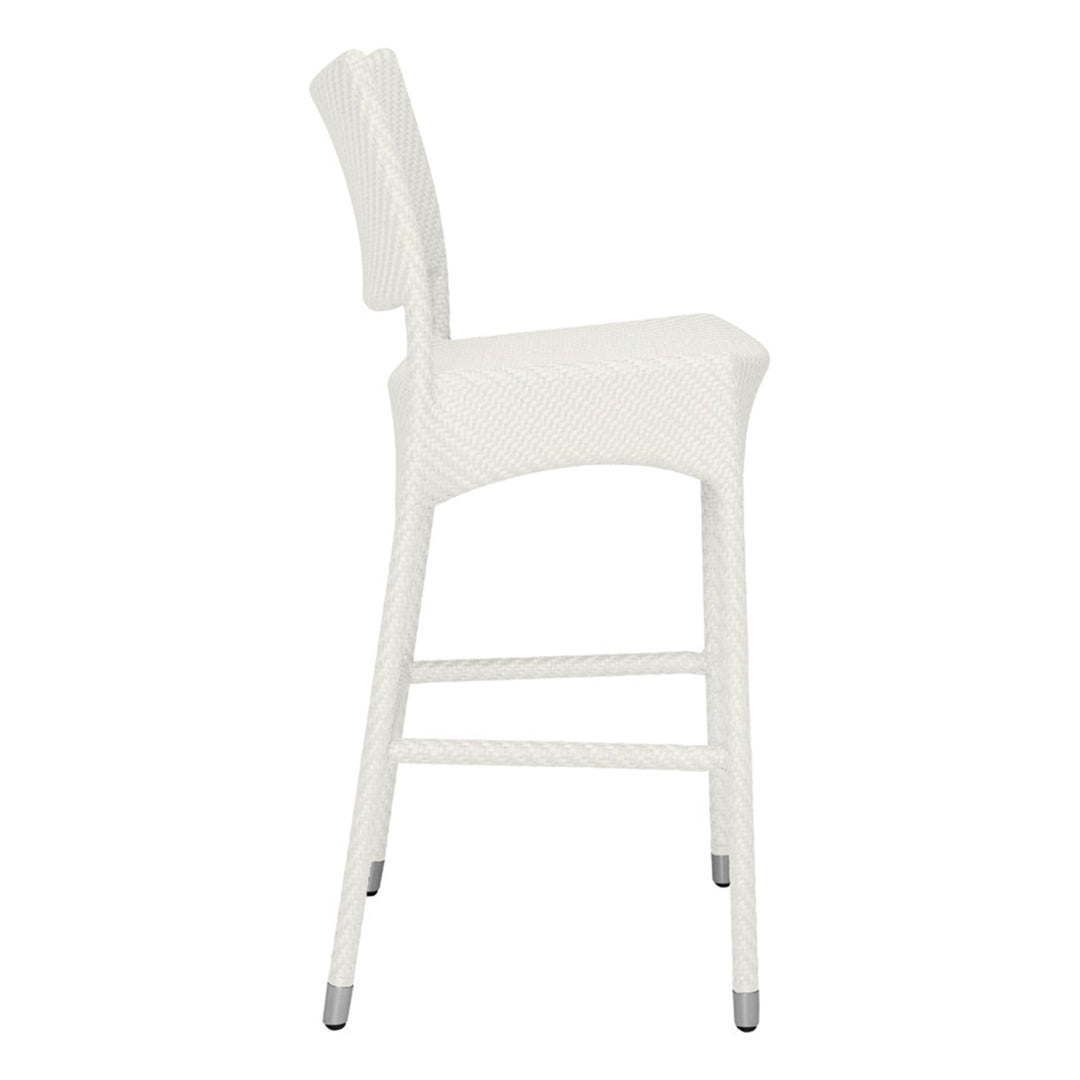 Aysel Outdoor Patio Bar Chair 2 Chairs For Balcony (White)