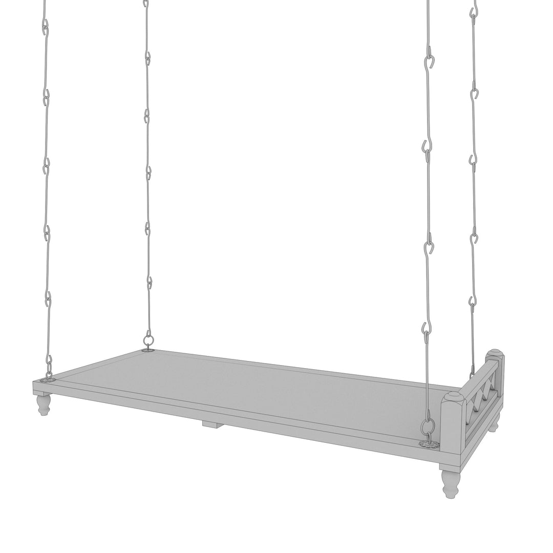 Arisha Dark Gradient Finished Wooden Handmade Traditional Swing
