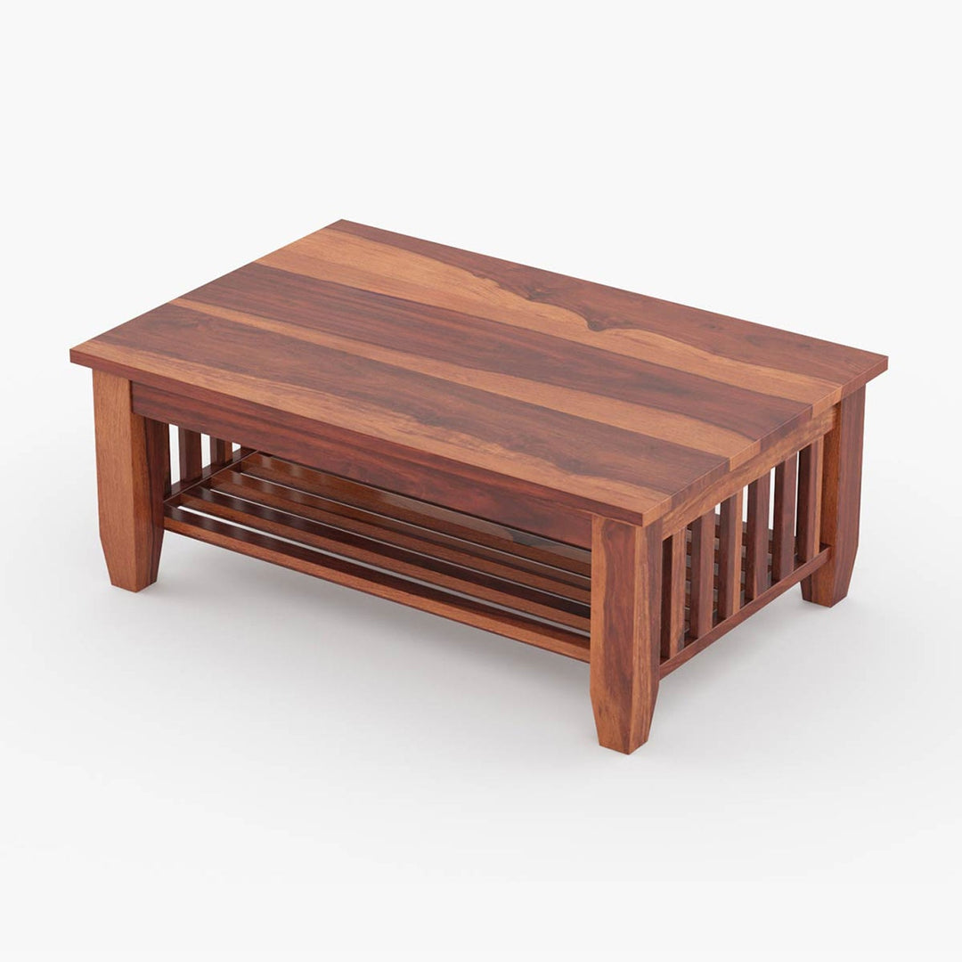 Sangeeta Solid Wood Rectangle Coffee Table For Living Room