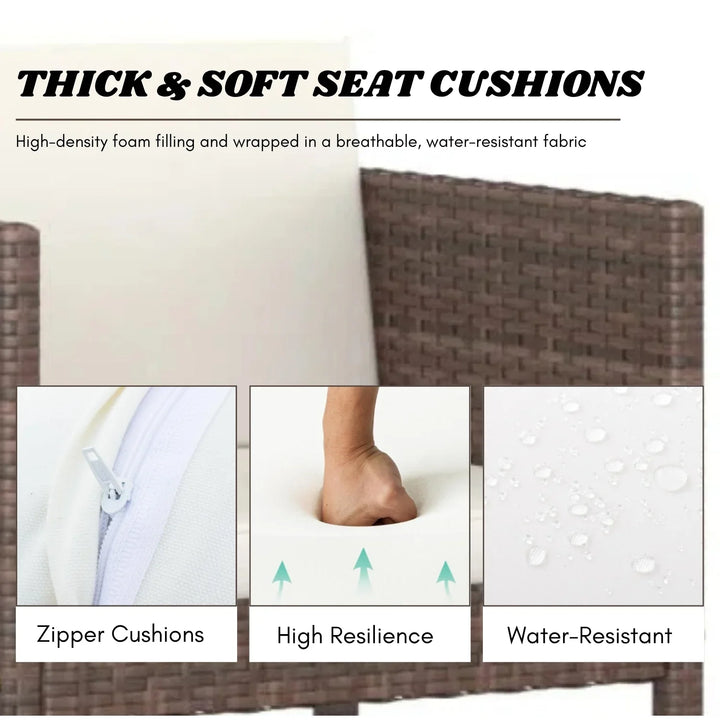 Nami 5-Piece Outdoor Rattan Wicker Bar Set