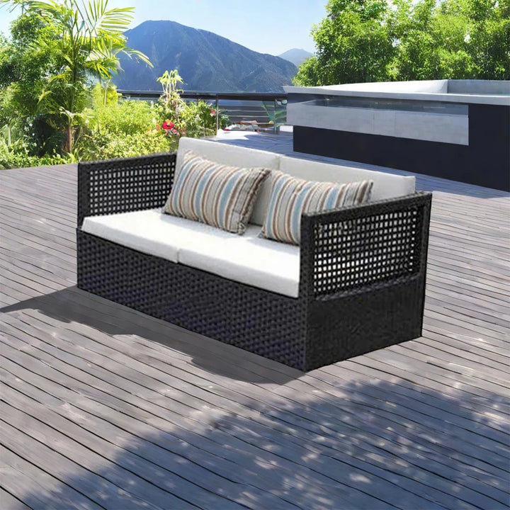 Hannelore Outdoor Rattan Wicker 4-Seater Sofa Set