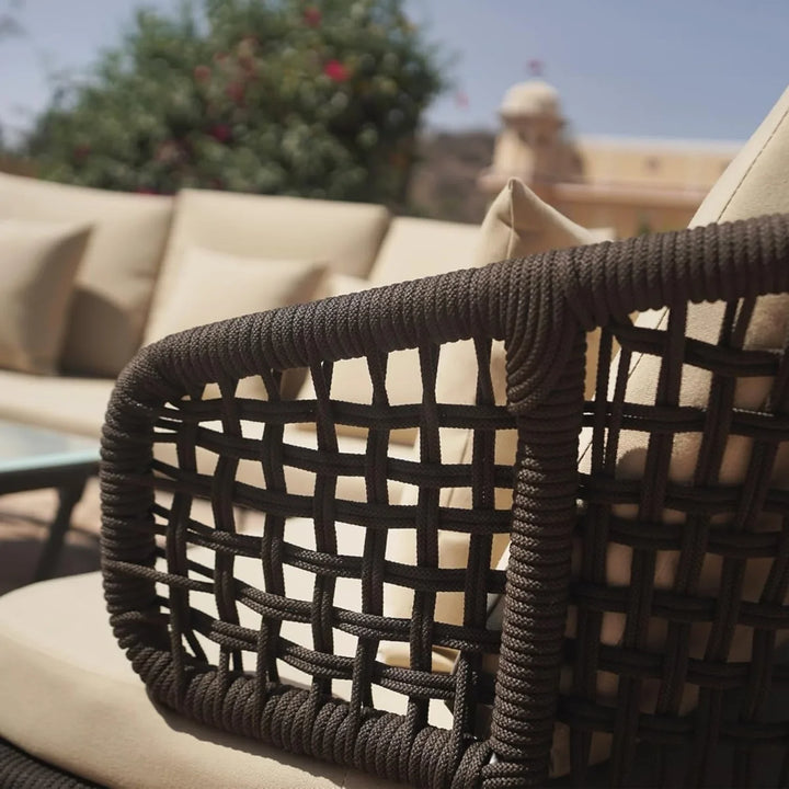 Jivika Outdoor 5 Seater Rope Conversation Sofa Set
